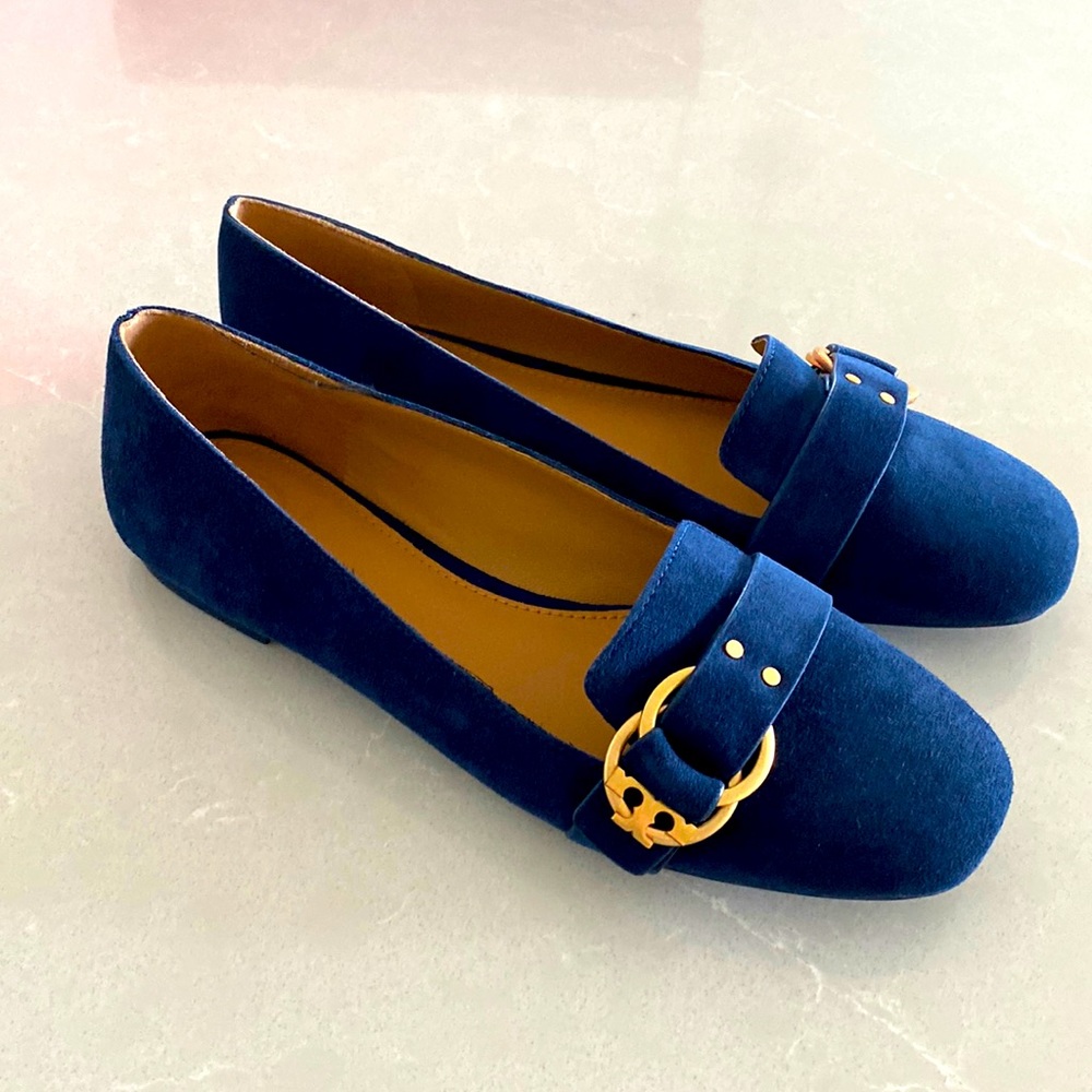 Tory Burch Marsden Smoking Slip Dark Blue - Women’s shoes.